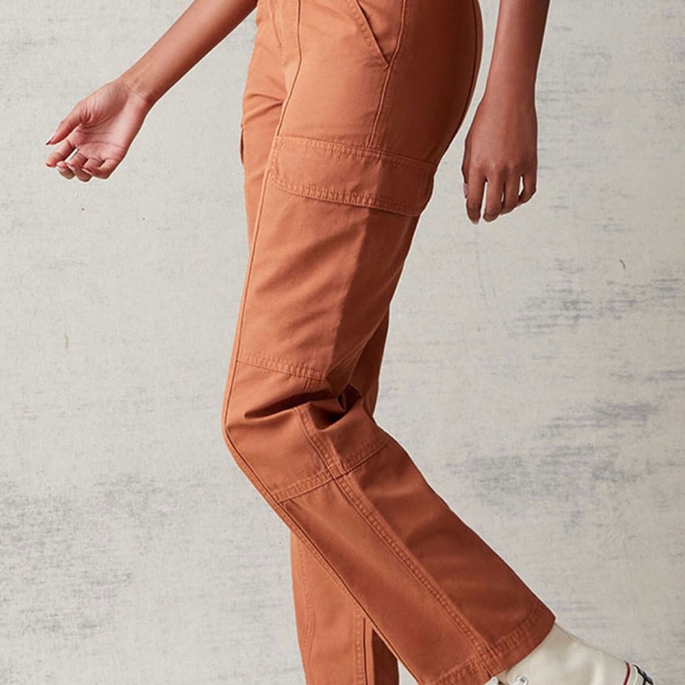 PacSun utility cargo pants women’s small in orange wash